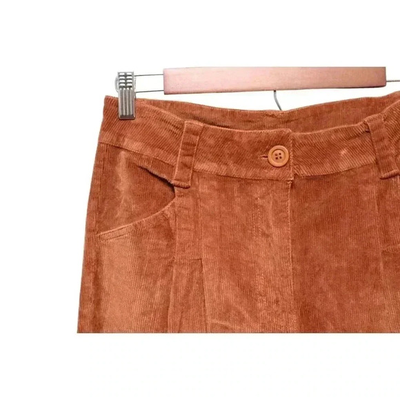 NWT Alison Sheri Corduroy Pants Size XS Pleated Straight Leg Academia Preppy - Picture 5 of 13
